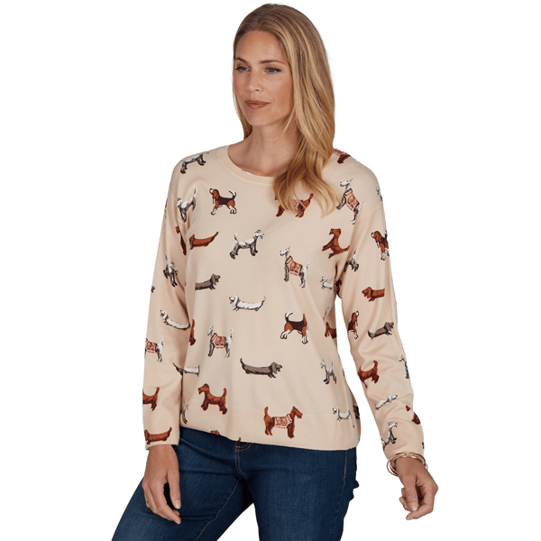 Petite Ruby Rd. English Countryside Dog All Over Dog Sweater