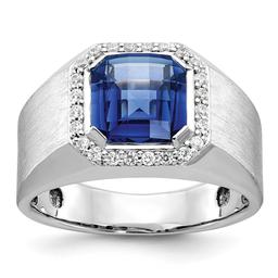 Mens Gentlemens Classics(tm) 14kt. White Gold Sapphire Ring