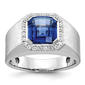 Mens Gentlemens Classics(tm) 14kt. White Gold Sapphire Ring - image 1