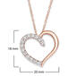 Gianni Argento Rose Gold over Sterling Silver Heart Pendant - image 2