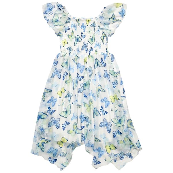 Girls (7-16) Speechless® Smocked Butterfly Hanky Hem Dress
