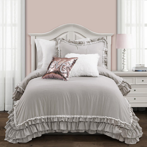 Lush Decor(R) Ella Shabby Chic Ruffle Lace Comforter Set - image 