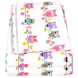 Sweet Home Collection Kids Fun & Colorful Owls Sheet Set