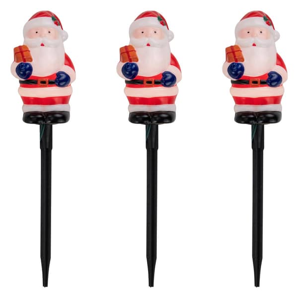 Northlight Seasonal Santa Christmas Pathway Markers - Set of 4