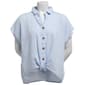 Womens beachlunchlounge Button Front Twist Hem Bouse - image 1