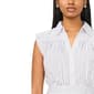 Womens MSK Sleeveless Poplin Stripe Cinched Waist Midi Dress - image 5