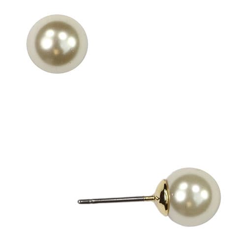 Anne Klein Pearl Stud Pierced  Earrings - image 