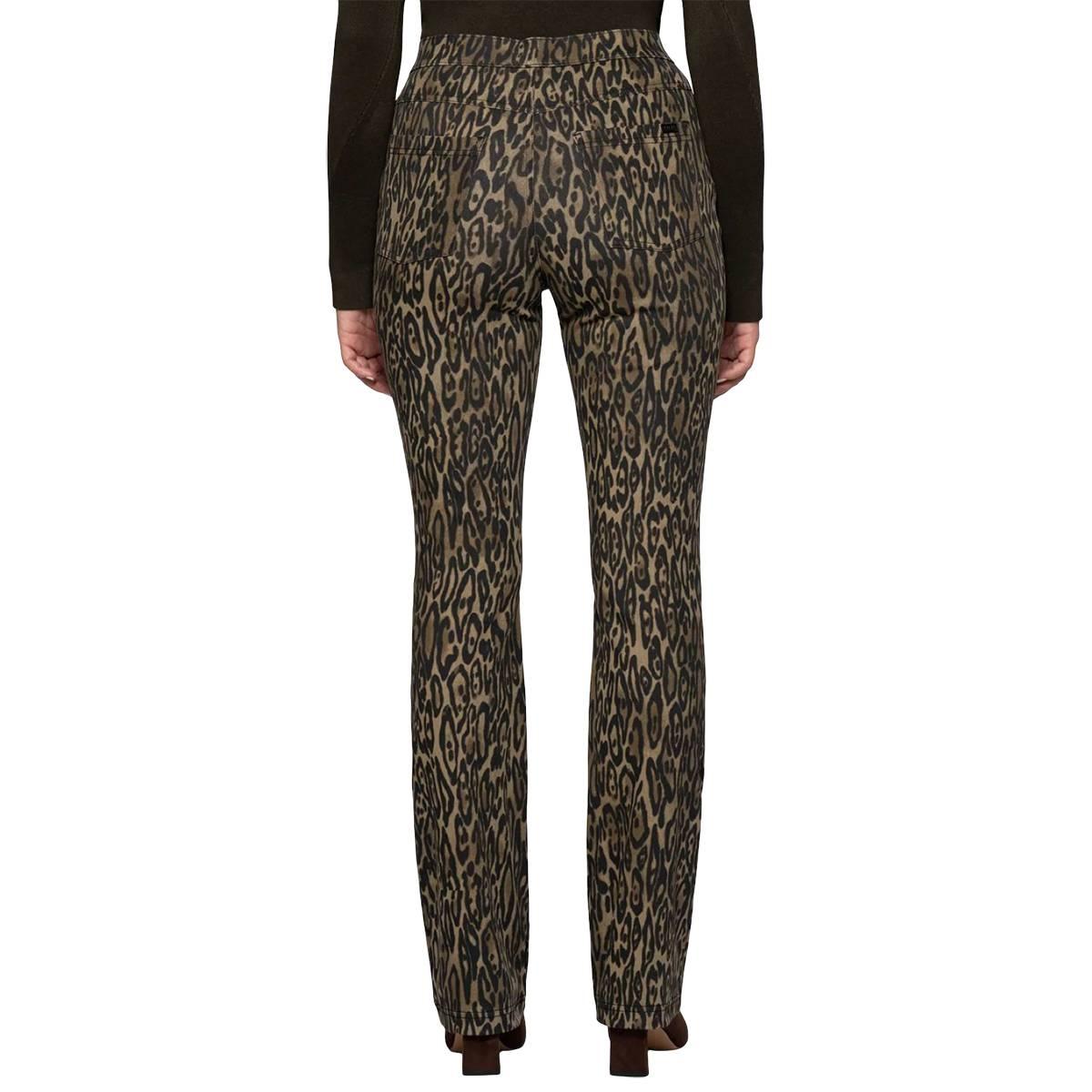 Womens HUE® Leopard Denim Bootcut Leggings
