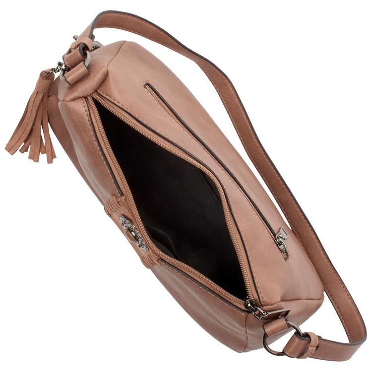 Sam & Hadley Suede Shoulder Bag with Charm