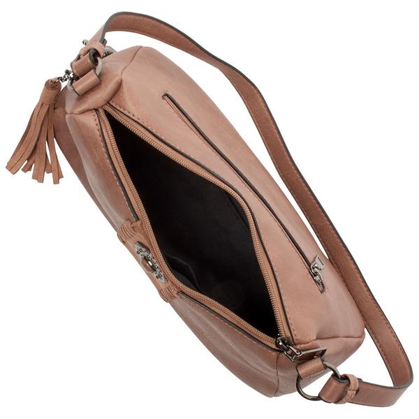 Sam & Hadley Suede Shoulder Bag with Charm
