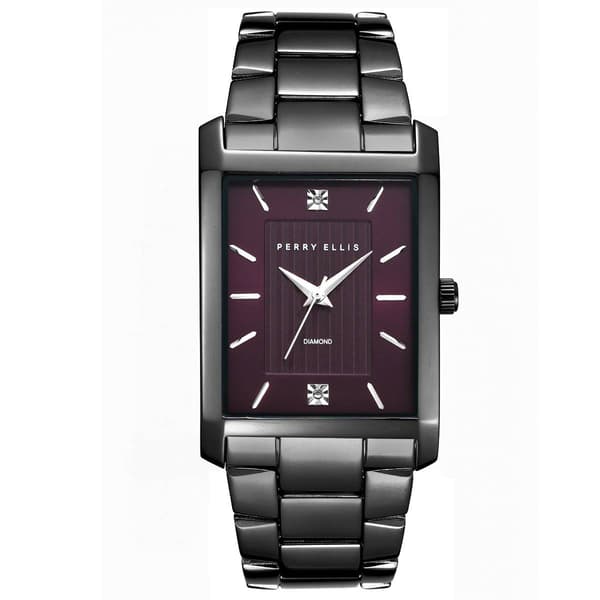 Mens Perry Ellis Purple Genuine Diamond Dial Watch - PE0013GU.UK - image 
