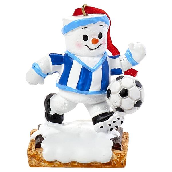 Marshmallow Boy Soccer Player Ornament - image 