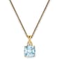 Gemstone Classics&#40;tm&#41; 14kt. Yellow Gold Aquamarine Diamond Necklace - image 1