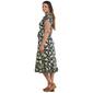 Womens Perceptions Double Ruffle Short Sleeve Midi Dress - Navy - image 4