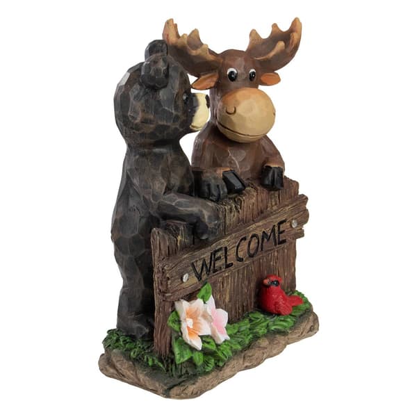 Northlight Seasonal Bear and Moose Outdoor Garden Statue