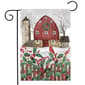 Briarwood Lane Snow Barn Garden Flag - image 1