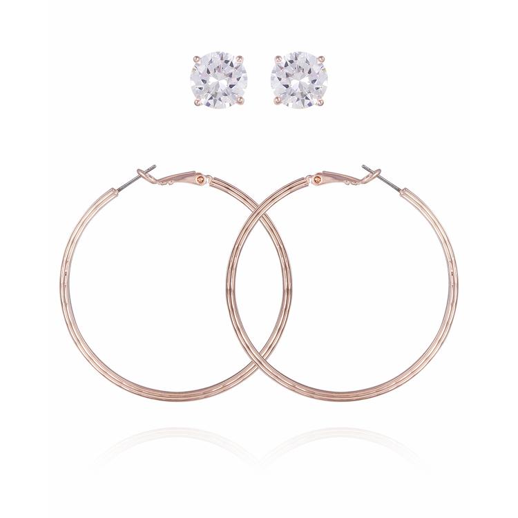 Guess Rose Gold-Tone 2pc. Hoop & Stud Earrings
