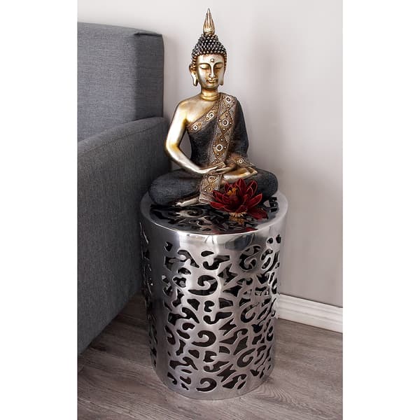 9th & Pike&#174; Silver Aluminum Contemporary Stool