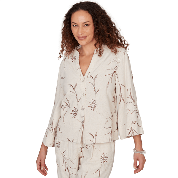 Plus Size Skye’s the Limit Blooming Pastels Embroidery Blouse
