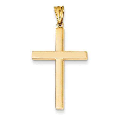 Unisex Gold Classics(tm) 14kt. Yellow Gold Cross Pendant - image 