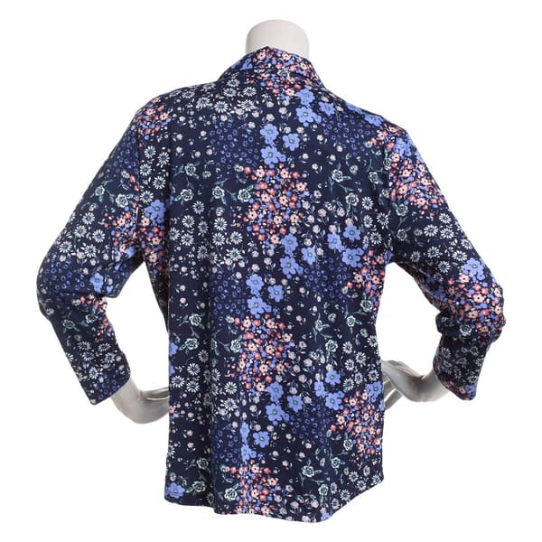 Petite Hasting & Smith 3/4 Sleeve Non Brushed Floral Tee