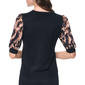 Womens DKNY Abstract Feather Elbow Sleeve Sweater - image 2