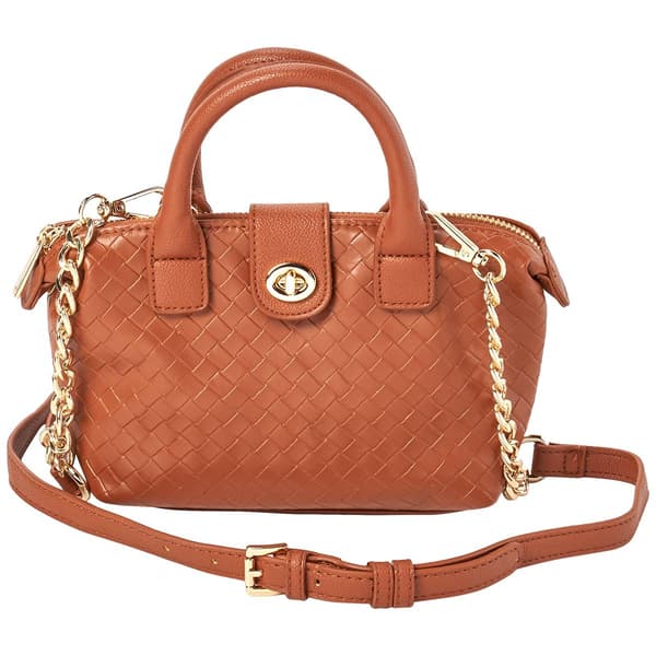 Madden Girl Woven Mini Tote Crossbody - image 