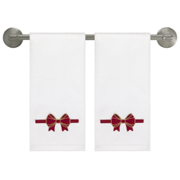 Avanti Velvet Bow 2pk. Hand Towel Set