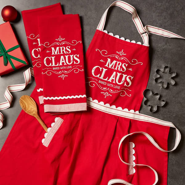 DII&#174; Mrs. Claus Kitchen Towel Set Of 3