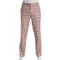 Mens Paisley & Gray Plaid Dress Pants - Pink Mauve - image 1