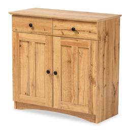 Baxton Studio Lauren Modern Wood 2-Door Buffet Kitchen Cabinet