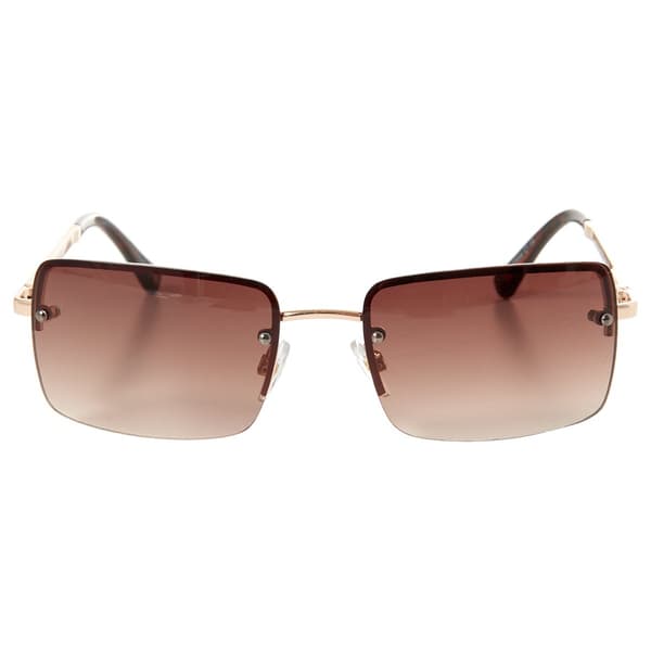 Womens Nine West Metal Rimless Rectangle Sunglasses