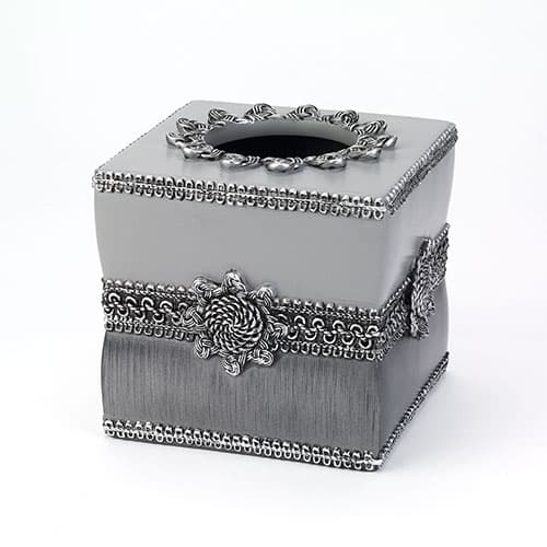 Avanti Braided Medallion Tissue Box Cover - image 