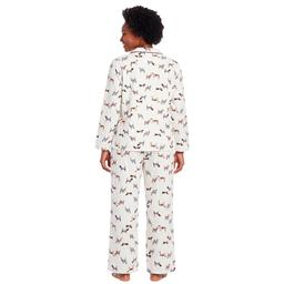 Womens Laura Ashley® Cotton Interlock Dog Pajama Set