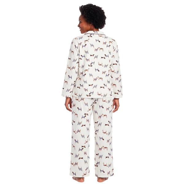 Womens Laura Ashley® Cotton Interlock Dog Pajama Set
