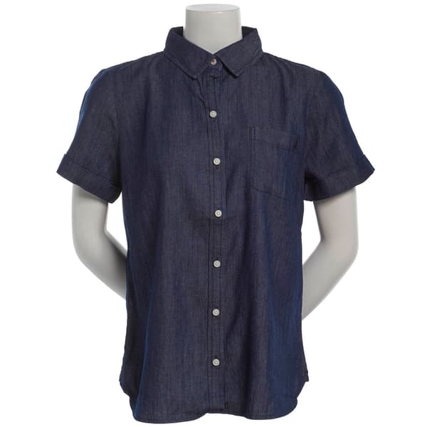 Womens Nautica Chambray Camp Button Down - image 