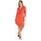 Plus Size 24/7 Comfort Apparel Solid Collared Wrap Dress - image 5