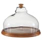 9th &amp; Pike(R) Round Wood Plate with Cloche Cover - image 1