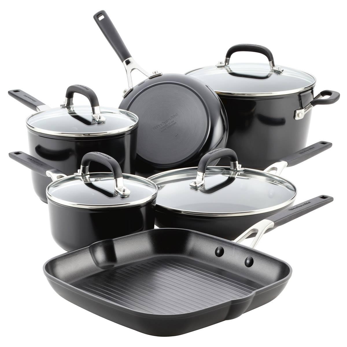 KitchenAid® Hard-Anodized Nonstick 10pc. Cookware Set