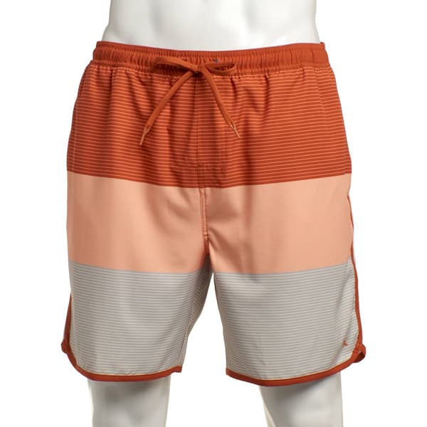 Mens Eddie Bauer(R) Stripe Color Block Swim Trunks - image 