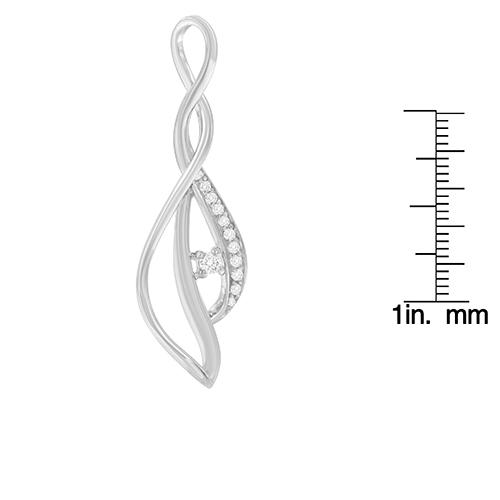 Espira 10kt. 1/10ctw. Round Diamond Pendant Necklace