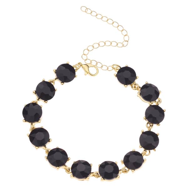 Ashley Cooper(tm) Gold-Tone & Black Rhinestone Bracelet - image 