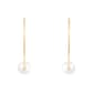 Splendid Pearls 14kt. Gold 25mm Pearl Hoop Earrings - image 2