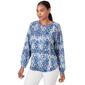 Plus Size Skye''s The Limit Sky And Sea Long Sleeve Crew Neck Top - image 3