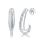 Marsala 1/10ctw. Fancy J Hoop Earrings - image 1