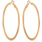 Jessica Simpson Imitation Yellow Gold Flat Omega Hoop Earrings - image 2