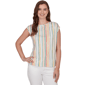 Petite Emaline Key Items Cap Sleeve Stripe Blouse - image 1