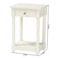 Baxton Studio Terentia Nightstand with Bobbin Legs - image 10