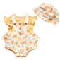 Baby Girl (NB-9M) Little Lass 3pc. Flower Bubble Set with Hat - image 1