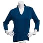 Petite Hasting & Smith 3/4 Sleeve Seamed Front V-Neck Tee - image 6